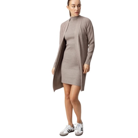 Sundays Fay Cableknit Dress NWOT Sleeveless Mini Dress in Toast - Picture 11 of 12